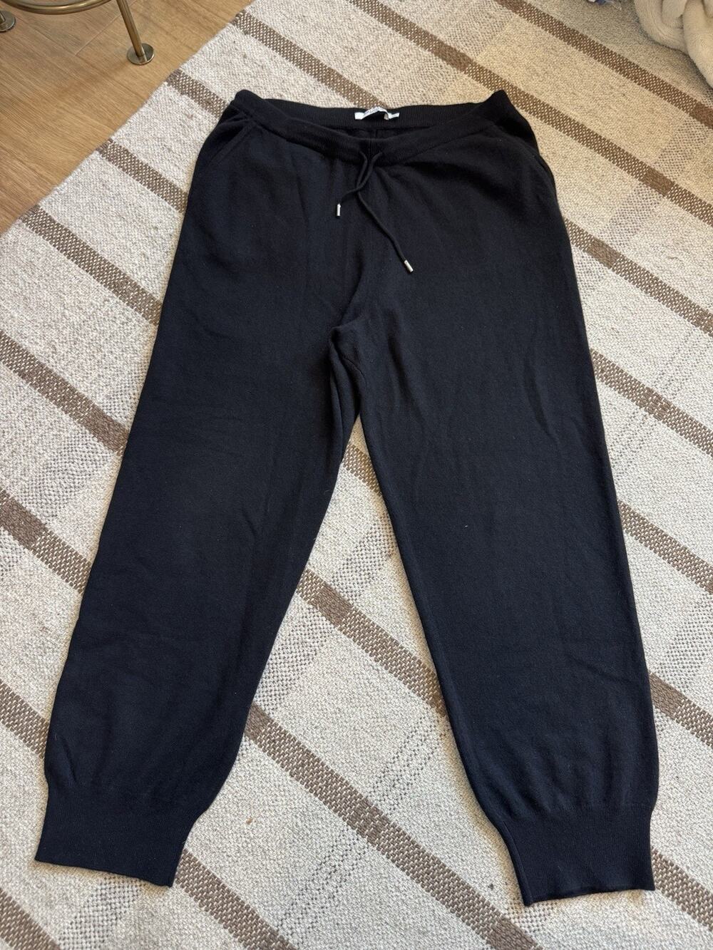 M.M Lafleur Keely Cashmere Jogger Pants Women’s Large Black Quite Luxury Minimal